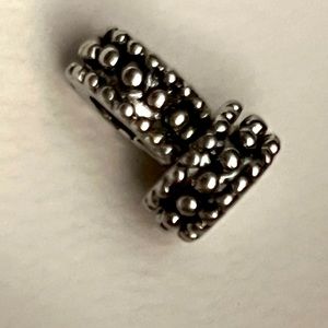 Set of 2 stylish silver spacer charms